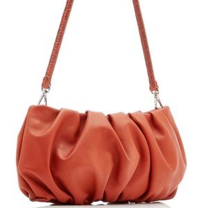 STAUD Bean ruched leather shoulder bag
